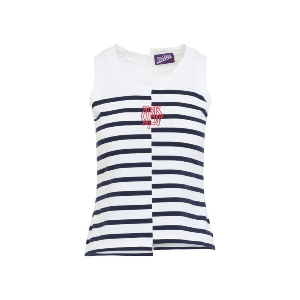 Jean Paul Gaultier Stretch Cotton Asymetric Tank Top Women